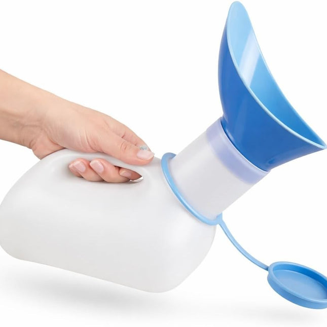 Unisex 1000ml Urinal Bottle with Snap Lid Portable Travel Outdoor Pee Container