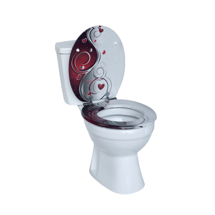 18" UNIVERSAL BATHROOM TOILET SEAT WOODEN EASY FIT WC SEAT WITH FITTINGS