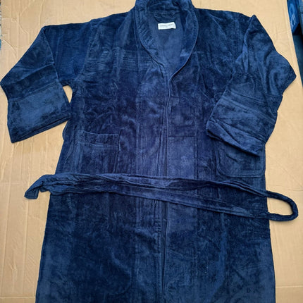 Unisex Cotton Terry Bathrobe Soft Towel Gown Dressing Robe Men Women