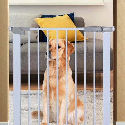 Baby Stair Gate | Pressure Fit Auto-Close Child & Pet Safety Gate – White