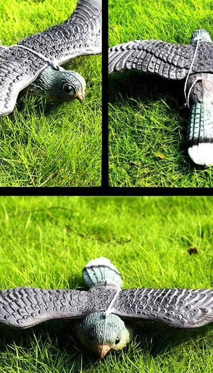 Hawk Owl Heron Decoy Bird Pest Control Cat Repeller Pond Garden Scare Ornament