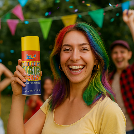 Hair Spray Temporary Rainbow Colour Party Halloween Cosplay Easy Wash - 200ML