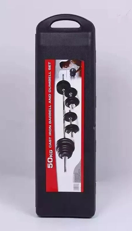 50kg Adjustable Dumbbell & Barbell Set