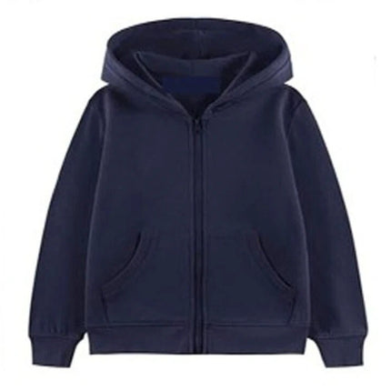 Kids Zip Hoodie for Boys & Girls - 2 Pockets Casual Activewear School Hood