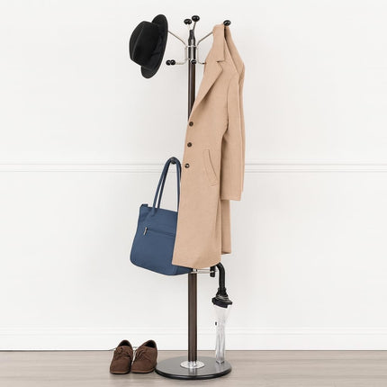 Black Marble Coat Stand with Umbrella Holder