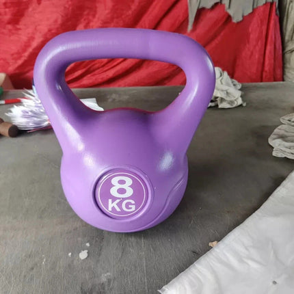 Vinyl Kettlebell Weight Set 4KG–20KG Cast Iron Gym Fitness Training Workout