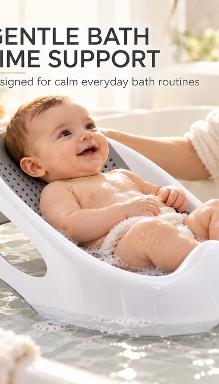 Baby Bath Support Seat Infant Bath Lounger Non Slip Ergonomic Quick Drain