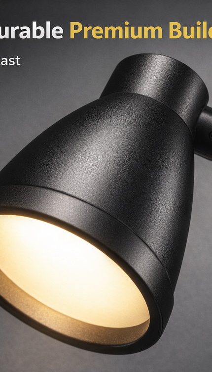 LED Desk Lamp Clip-On 3W Flexible Reading Light Eye Care 10-Level Brightness