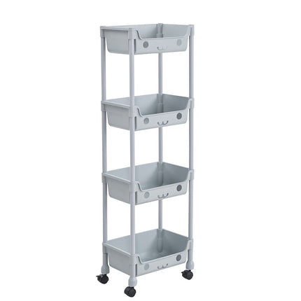3/4 Tier Storage Trolley Cart on Wheels 4 Tier Kitchen Bathroom Laundry Rolling