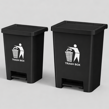 Recycling Pedal Bin Kitchen Waste Trash Can Home Office Rubbish 50/80L
