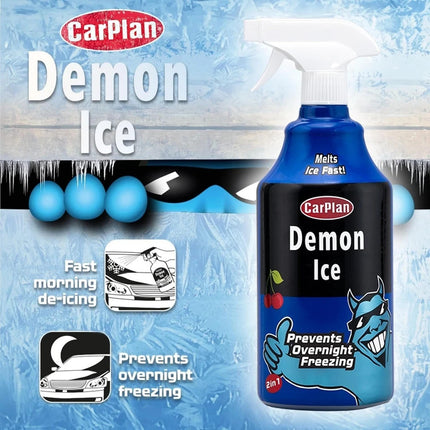 CarPlan Demon Ice De-Icer 1L Fast Ice Remover Preventer Winter Car Spray De icer