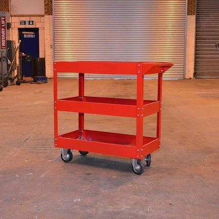 2/3 Tier Heavy Duty Tool Storage Trolley Cart with Wheels Garage Workshop DIY