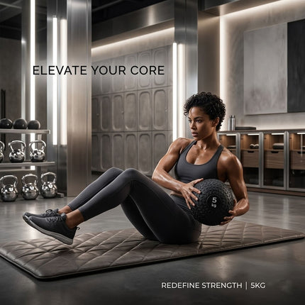 Core Balance Slam Ball 5KG Strength Gym Workout No Bounce Weighted Medicine Ball
