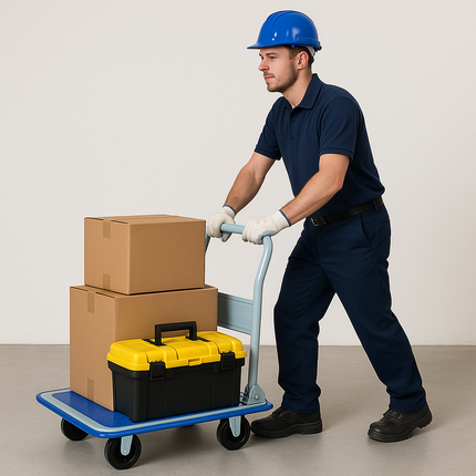 Folding Platform Trolley Cart Hand Truck Flatbed 300kg Heavy Duty Dolly Blue