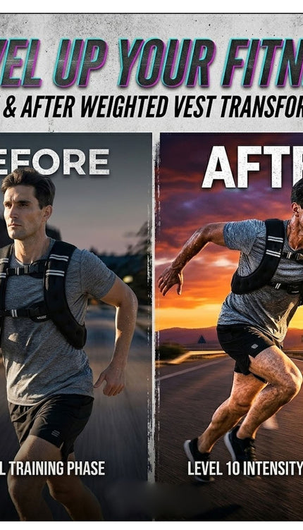 Weighted Vest 5kg 10kg Adjustable Running & home Gym Workouts No Bounce Training
