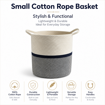 Cotton Rope Storage Basket – Small