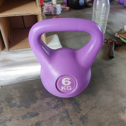 Kettlebell Set Vinyl Coated Cast Iron 4KG-20KG Gym Fitness Training Weights