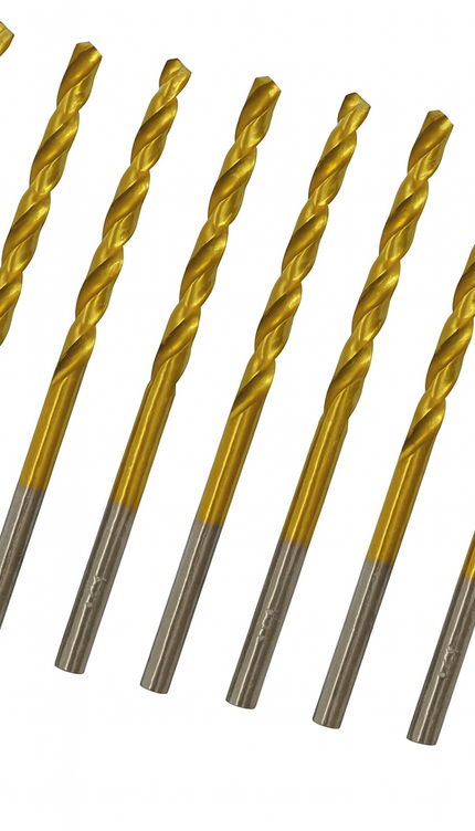 8X Erbauer Drill Bit DRL37384 High Quality Durable Metal Golden 4mm Bit