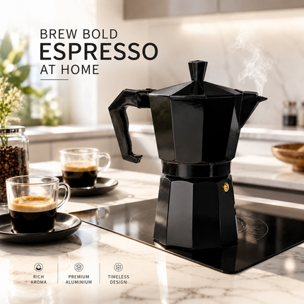 Moka Pot Stovetop Aluminium Kitchen Italian Espresso Ground Coffee Latte Maker