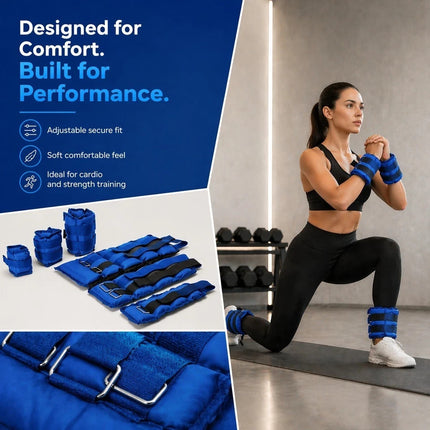 Ankle Wrist Leg Weights Straps 2 PCS Running Yoga Gym Training Exercise Fitness