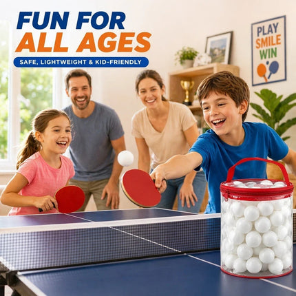 Table Tennis Balls 100 PCS ABS Durable Match Play&Training Practice 3 Star Balls