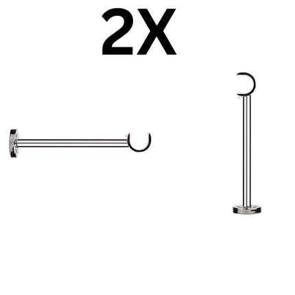 2x GoodHome Olympe 28mm Brackets