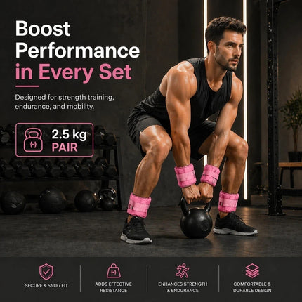 Ankle Wrist Leg Weights Straps 2 PCS Running Yoga Gym Training Exercise Fitness