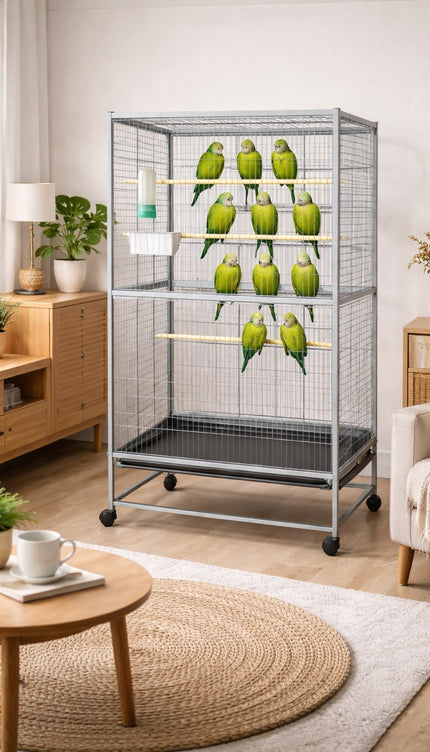 52 inch Steel Standing Large Flight King Bird Cage Cockatiels Parrot Pigeons