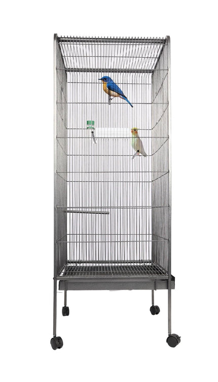Large 53" Steel Bird Cage Standing Flight Aviary for Parrots Cockatiels & Pigeon