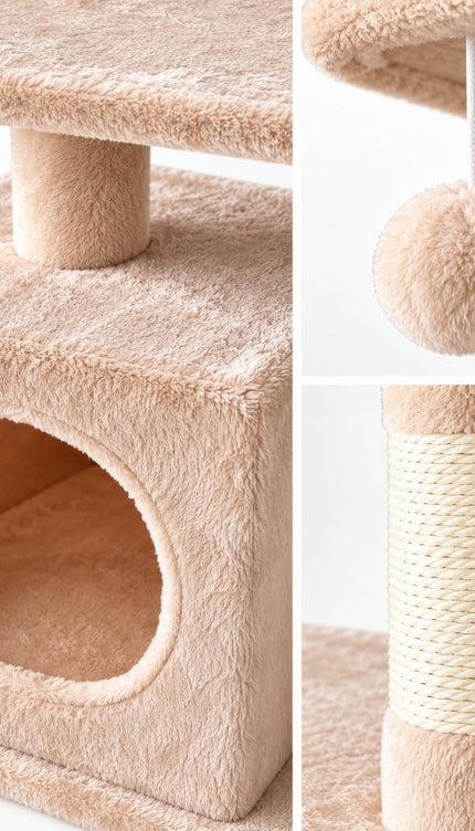 85cm Cat Tree Tower Sisal Scratching Post Condo Perch Activity Centre for Cats