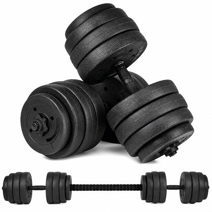 Adjustable Dumbbell Barbell Set with Push Bar & Connecting Rod – Home Gym Weight