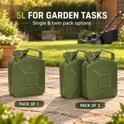 Metal Jerry Can 5L 10L 20L & Spout Heavy Duty Petrol Diesel Storage Container