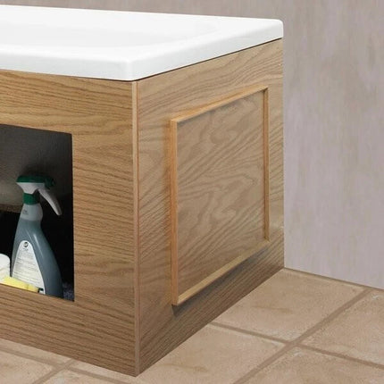 Croydex Kingston End Bath Panel Oak Veneer Suitable For most Bath 660 x 575mm