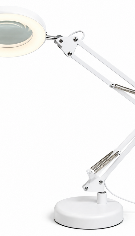 3X Magnifying LED Desk Lamp with Adjustable Arm & Dimming