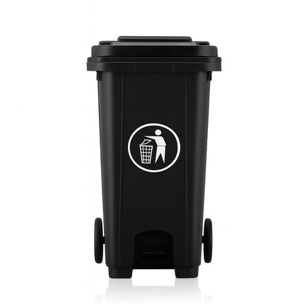 Outdoor Wheelie Bin Trash Can 100L/120L EN840 Large Rubbish Waste Dustbin