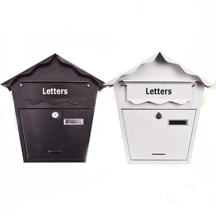 Large Lockable Outdoor Mail Post Box Steel Wall Mounted Letterbox with Keys