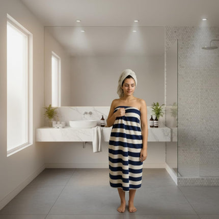 2 Pack Cotton Terry Bath & Shower Towels Soft Absorbent 50x40cm for for Unisex