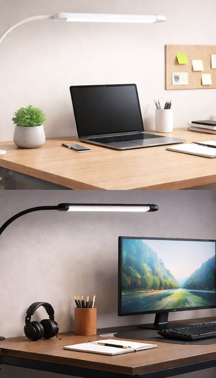 LED Desk Lamp with Clamp Stepless Dimming Modes 2700-6000K Office Desk WorkLight