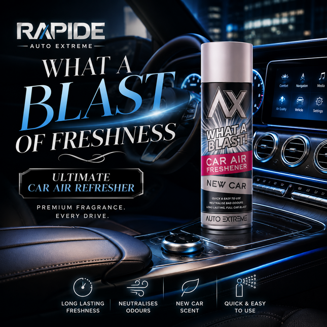 Rapide AX Car Air Freshener Spray WHAT A BLAST! Long Lasting Fragrance 500ml