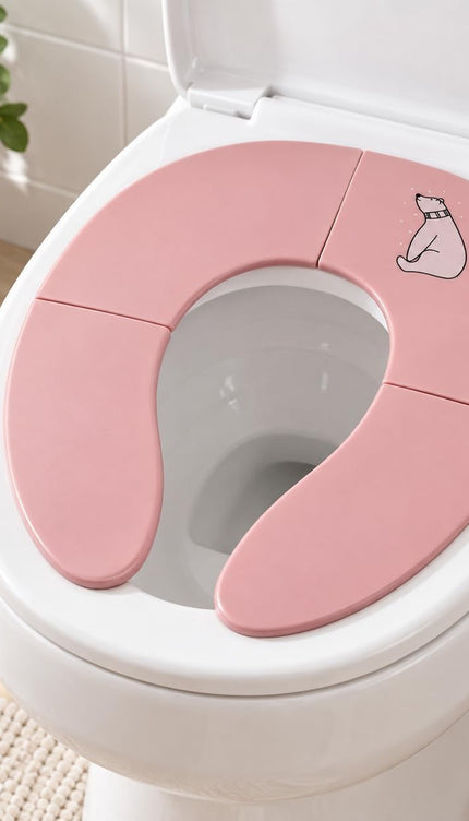 Folding Potty Training Seat Toddler Travel Toilet Trainer Non Slip Kids Pink