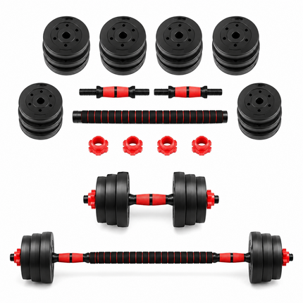 Adjustable Dumbbell Barbell Kettlebell  15KG  Weight Set 6 in 1 Home Gym