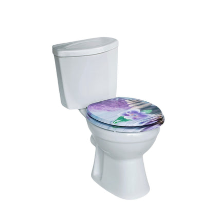 18" UNIVERSAL BATHROOM TOILET SEAT WOODEN EASY FIT WC SEAT WITH FITTINGS