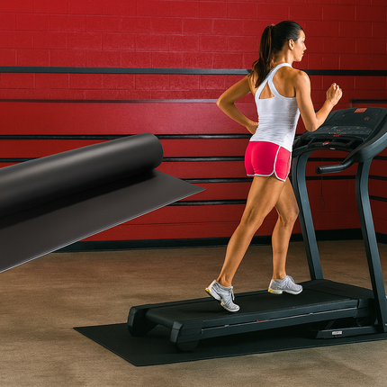 6mm Fitness Equipment Mat 180x75cm for Treadmill, Elliptical & Exercise Bike