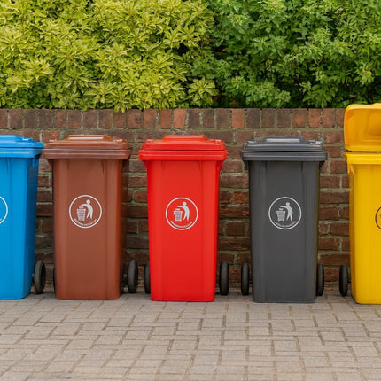 Outdoor Wheelie Bin Trash Can 100L/120L EN840 Large Rubbish Waste Dustbin