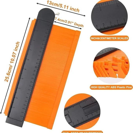 Contour Gauge with Lock 10" Shape Duplicator Profile Gauge Tool &Tiling Laminate