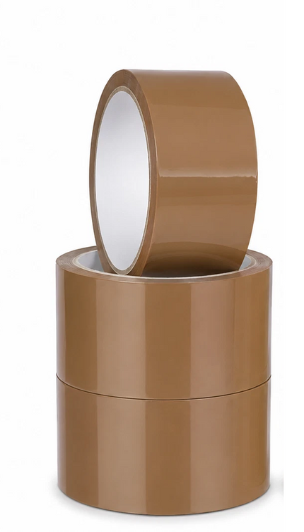Heavy Duty Brown Parcel Tape – 3 Rolls, 48mm × 66m