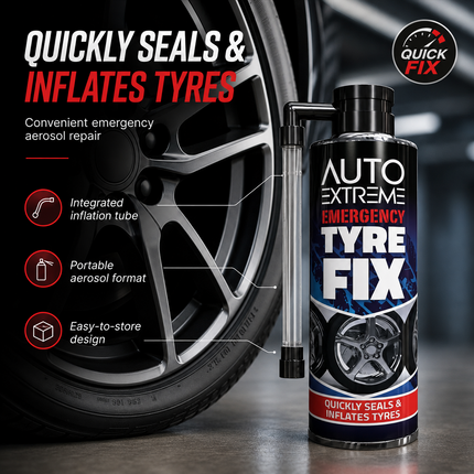Instant Tyre Fix Spray 300ml Car Puncture Sealer