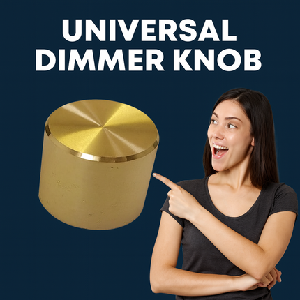 Universal Dimmer Light Switch Knob Polished Brass Gold Replacement Knob