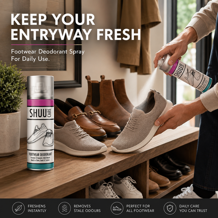 2x Shoe Boot Deodorant Spray Odour Remover Footwear Freshener Neutraliser 250ml