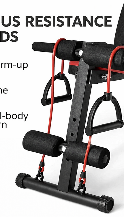Adjustable Incline Weight Bench Foldable Strength Training Full Body Workout Gym